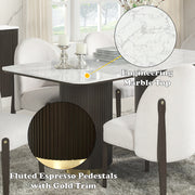 Clayten Dining Table w/Marble Top - DN03940