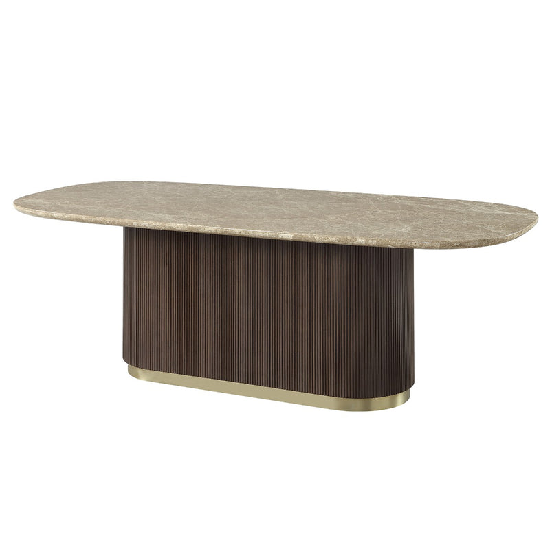 Clayten Dining Table w/Natural Marble Top - DN07000