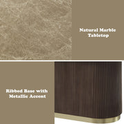 Clayten Dining Table w/Natural Marble Top - DN07000