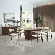 Clayten Dining Table w/Natural Marble Top - DN07000