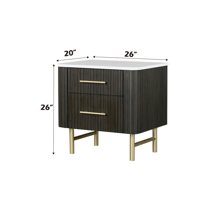 Clayten Nightstand w/Marble Top - BD04093