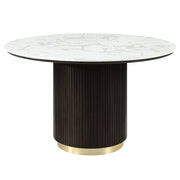 Clayten Round Dining Table w/Marble - DN03950