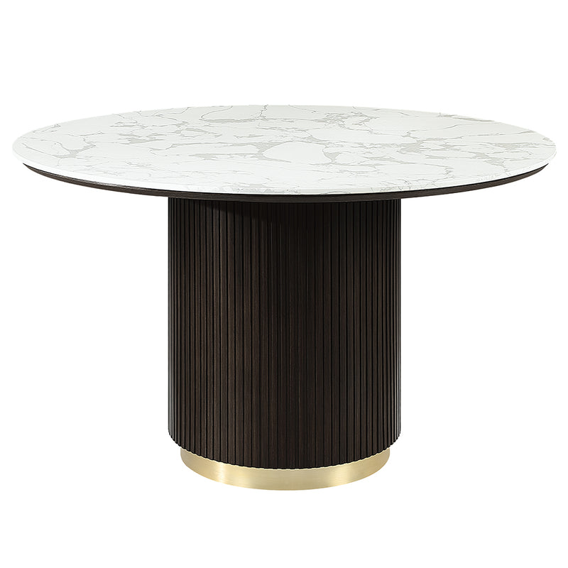Clayten Round Dining Table w/Marble - DN03950