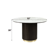 Clayten Round Dining Table w/Marble - DN03950