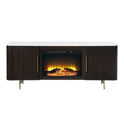 Clayten Server w/Marble Top & Fireplace - DN03944