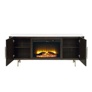 Clayten Server w/Marble Top & Fireplace - DN03944