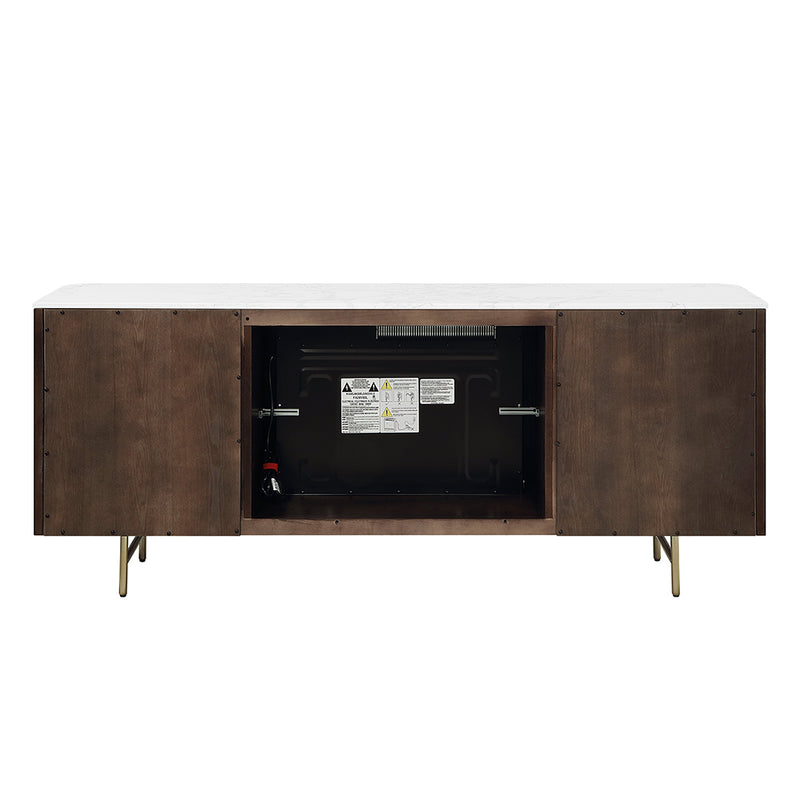 Clayten Server w/Marble Top & Fireplace - DN03944