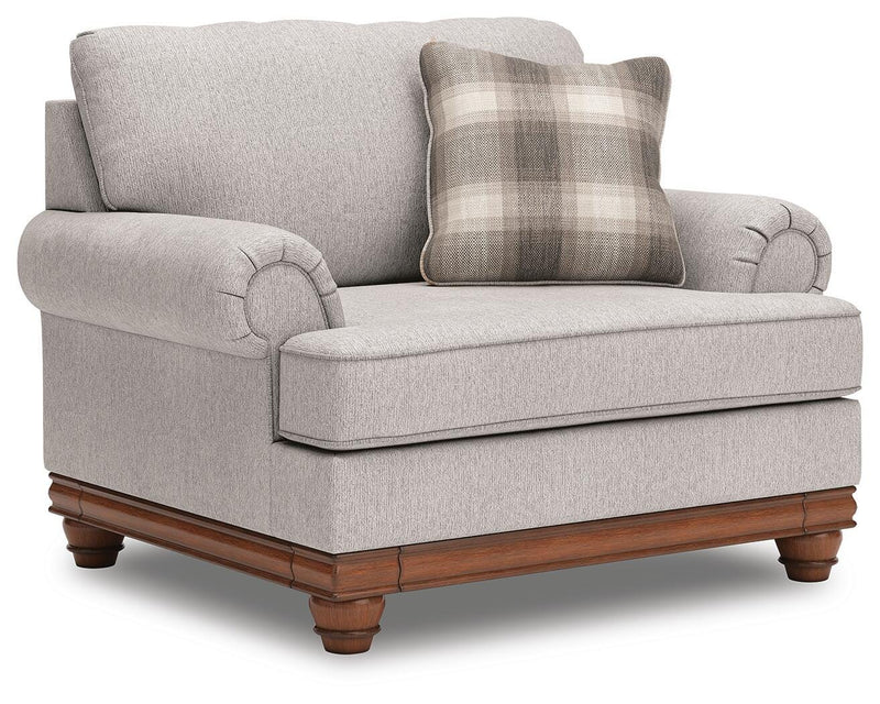 Clearbrooke Chair and Ottoman in Sandstone - PKG021991