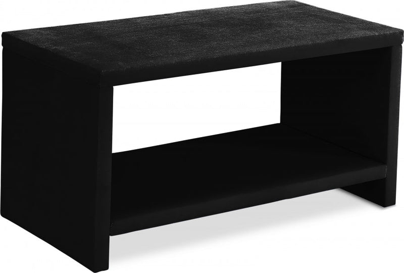Cleo Velvet Night Stand in Black - CleoBlack-NS