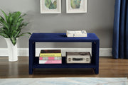 Cleo Velvet Night Stand in Blue - CleoNavy-NS