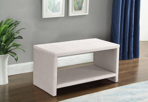 Cleo Velvet Night Stand in Cream - CleoCream-NS