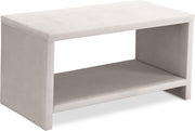 Cleo Velvet Night Stand in Cream - CleoCream-NS