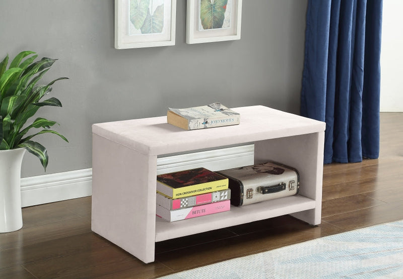Cleo Velvet Night Stand in Cream - CleoCream-NS