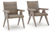 Cliff Trails Beige Outdoor Arm Chair (Set of 2) - PCP690-601A