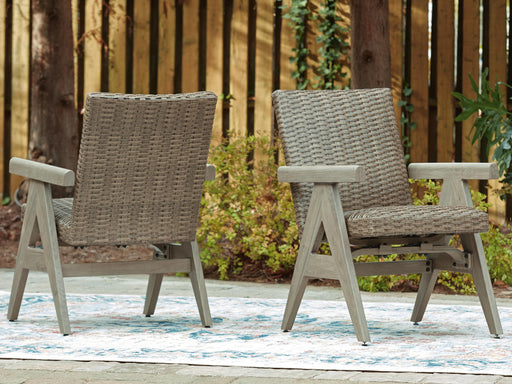 Cliff Trails Beige Outdoor Rocking Arm Chair (Set of 2) - PCP690-602A