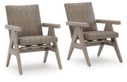 Cliff Trails Beige Outdoor Rocking Arm Chair (Set of 2) - PCP690-602A