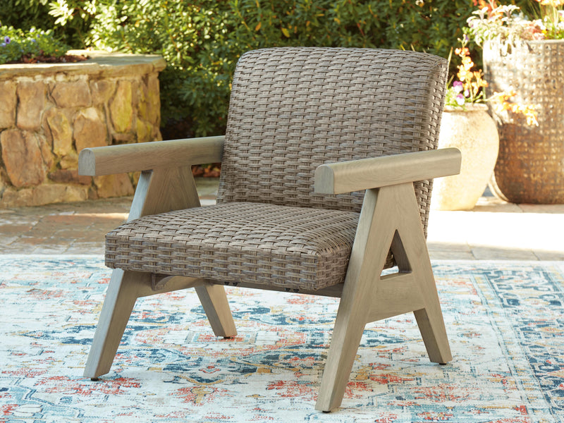Cliff Trails Beige Outdoor Rocking Lounge Chair - PCP690-821