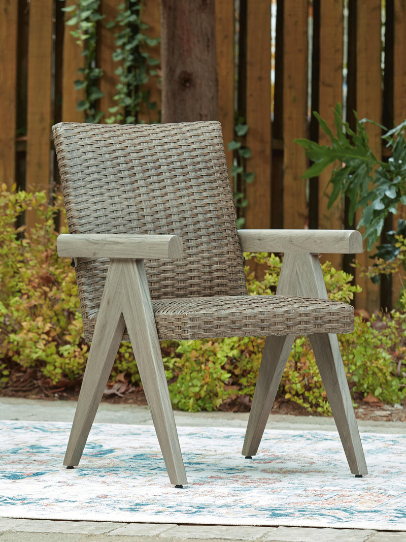Cliff Trails Outdoor Dining Table and 4 Chairs in Beige - PKG021148