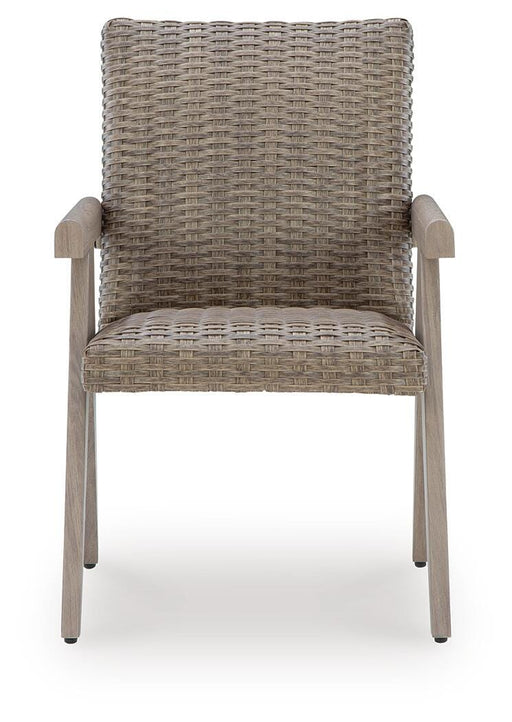 Cliff Trails Outdoor Dining Table and 4 Chairs in Beige - PKG021148