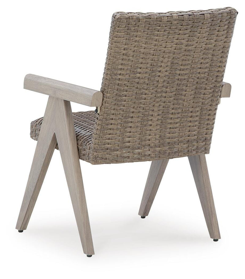 Cliff Trails Outdoor Dining Table and 4 Chairs in Beige - PKG021148