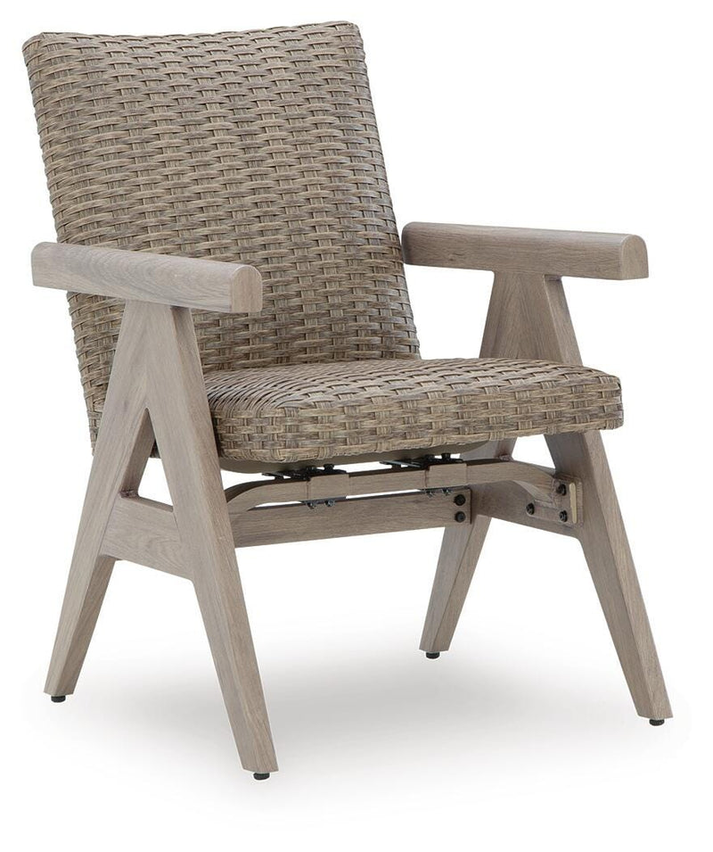 Cliff Trails Outdoor Dining Table and 4 Chairs in Beige - PKG021151