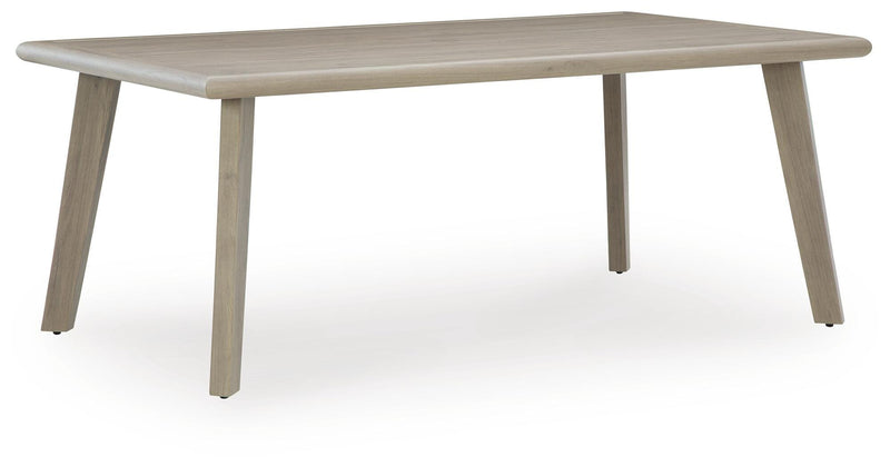 Cliff Trails Outdoor Dining Table and 4 Chairs in Beige - PKG021151