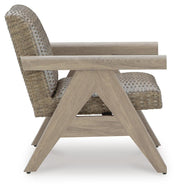 Cliff Trails Outdoor Fire Pit Table and 4 Chairs in Beige - PKG023987