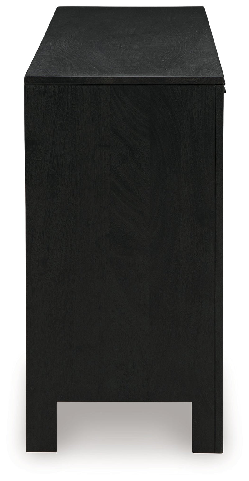 Cliffiings Black/Natural Accent Cabinet - A4000575