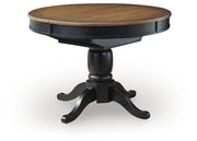 Clorazi Black/Brown Dining Butterfly Extension Table - PCD619-48