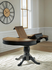 Clorazi Black/Brown Dining Butterfly Extension Table - PCD619-48