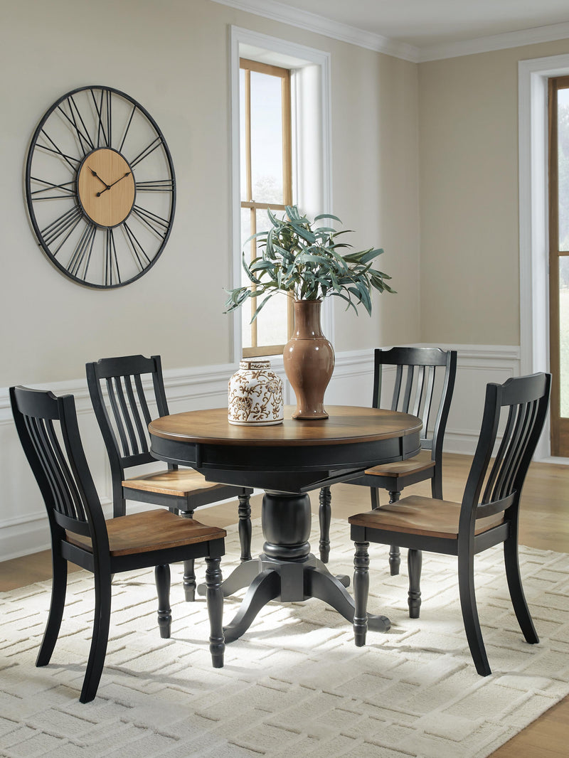 Clorazi Extension Dining Table and 4 Chairs - PCD619D2
