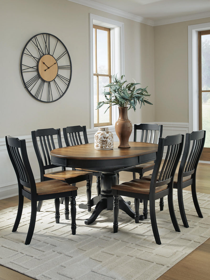 Clorazi Extension Dining Table and 6 Chairs - PCD619D3