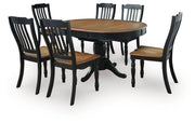 Clorazi Extension Dining Table and 6 Chairs - PCD619D3