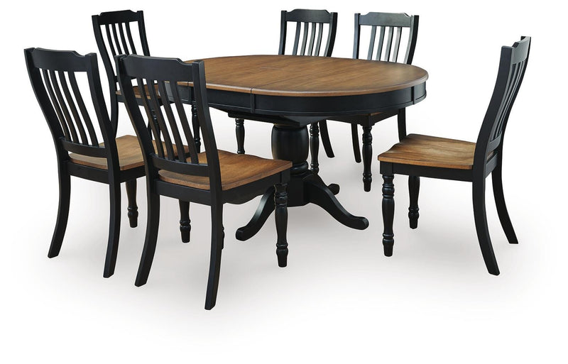 Clorazi Extension Dining Table and 6 Chairs - PCD619D3