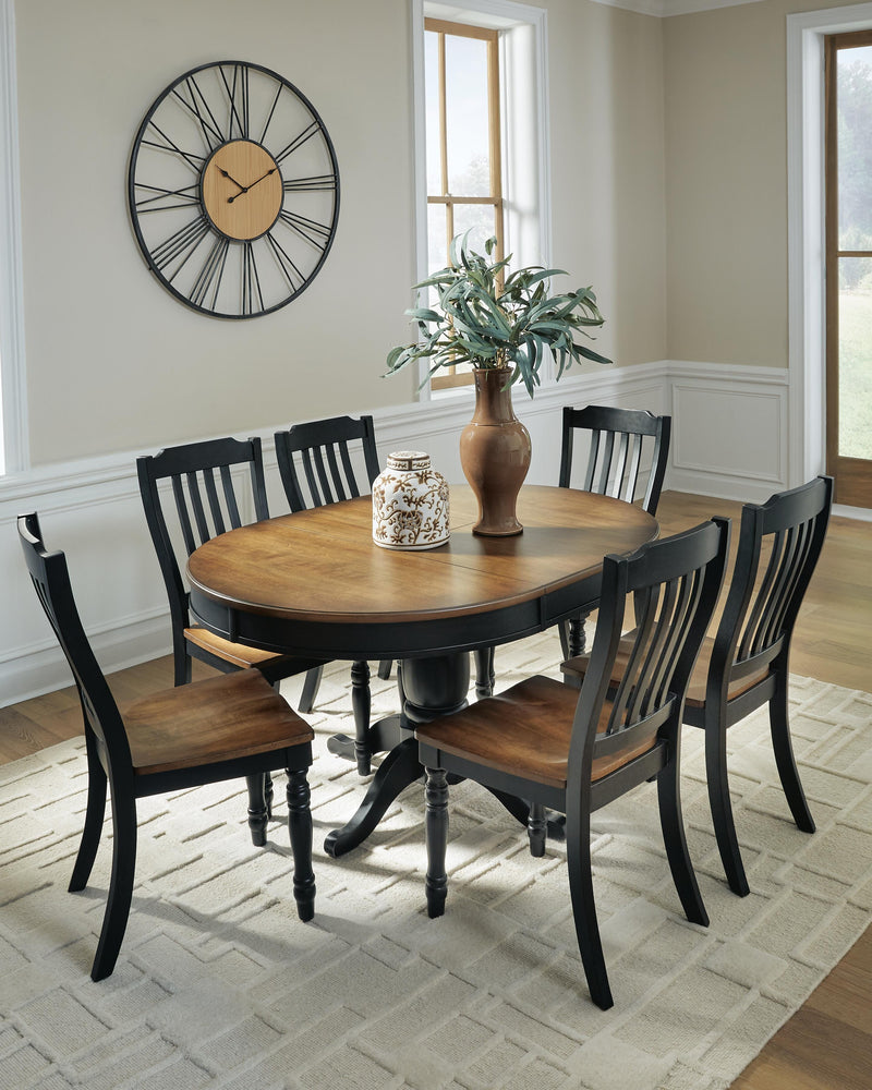 Clorazi Extension Dining Table and 6 Chairs - PCD619D3