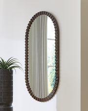 Clorington Dark Brown Accent Mirror - A8010463