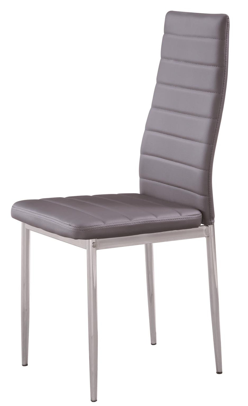 Closeout - Accent Chair (Como), Dining, Metal & PU, Gray, Box of 4 - D303-C