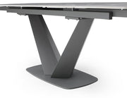 Cloud Table With 1218 Swivel Grey Chairs Set - Gate FurnitureDining Room Set