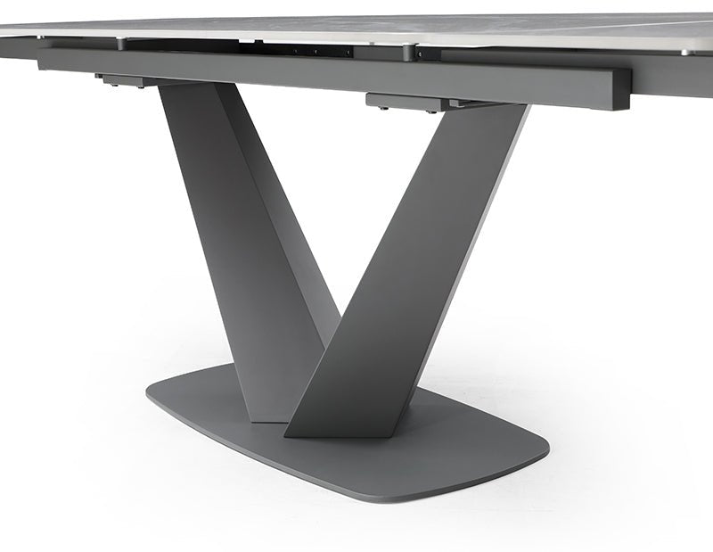 Cloud Table With 1218 Swivel Grey Chairs Set - Gate FurnitureDining Room Set