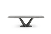 Cloud Table With 1218 Swivel Grey Chairs Set - Gate FurnitureDining Room Set