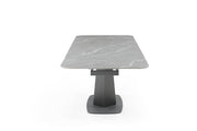 Cloud Table With 1218 Swivel Grey Chairs Set - Gate FurnitureDining Room Set