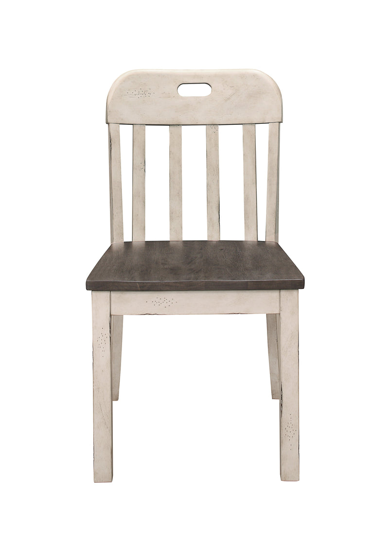 Clover White/Gray Round/Oval Extendable Dining Set - Gate FurnitureDining Room Set