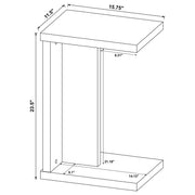 Clower Engineered Wood C-Shaped Sofa Side Table Black - 930276