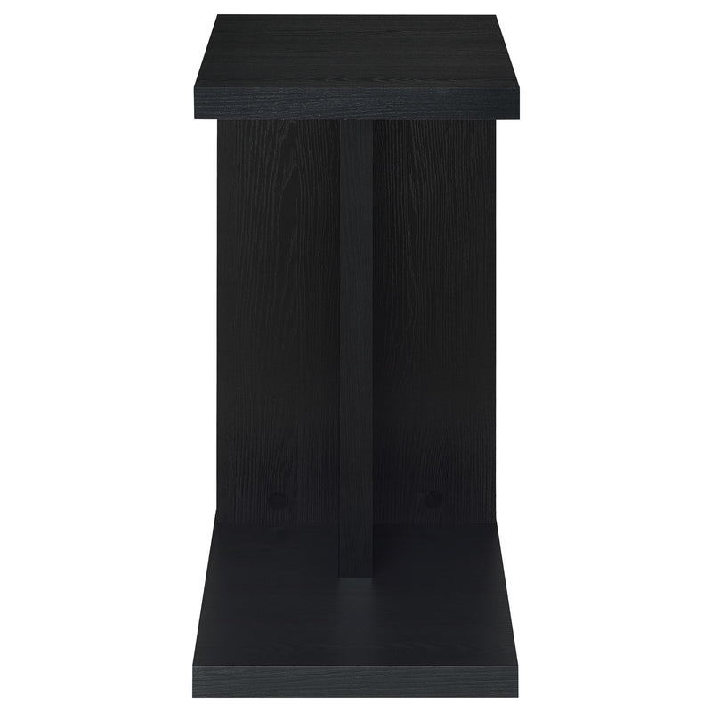 Clower Engineered Wood C-Shaped Sofa Side Table Black - 930276