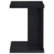 Clower Engineered Wood C-Shaped Sofa Side Table Black - 930276