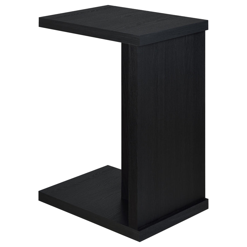 Clower Engineered Wood C-Shaped Sofa Side Table Black - 930276