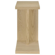 Clower Engineered Wood C-Shaped Sofa Side Table Light Oak - 930275
