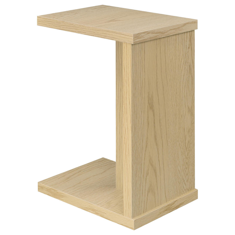 Clower Engineered Wood C-Shaped Sofa Side Table Light Oak - 930275
