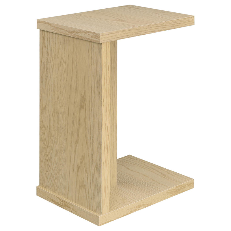 Clower Engineered Wood C-Shaped Sofa Side Table Light Oak - 930275