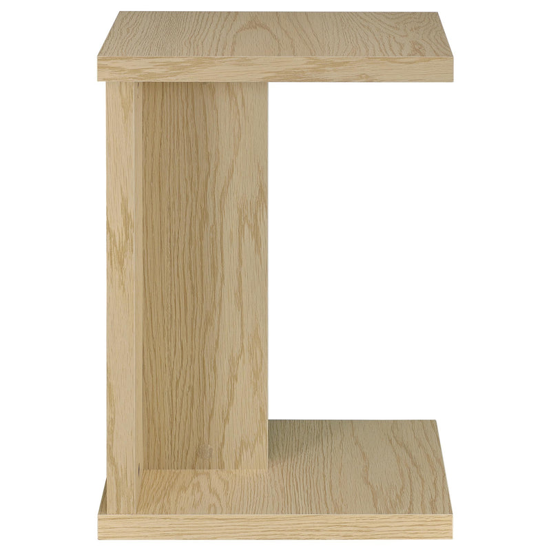 Clower Engineered Wood C-Shaped Sofa Side Table Light Oak - 930275